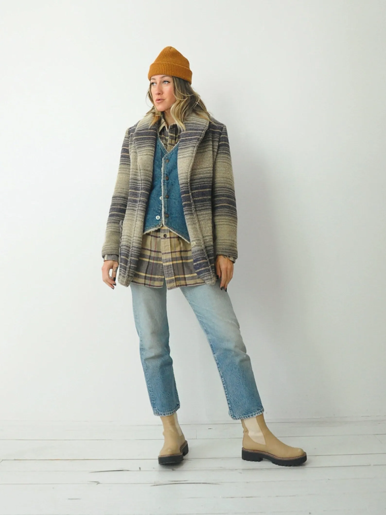 1960's Striped Knit Cardigan