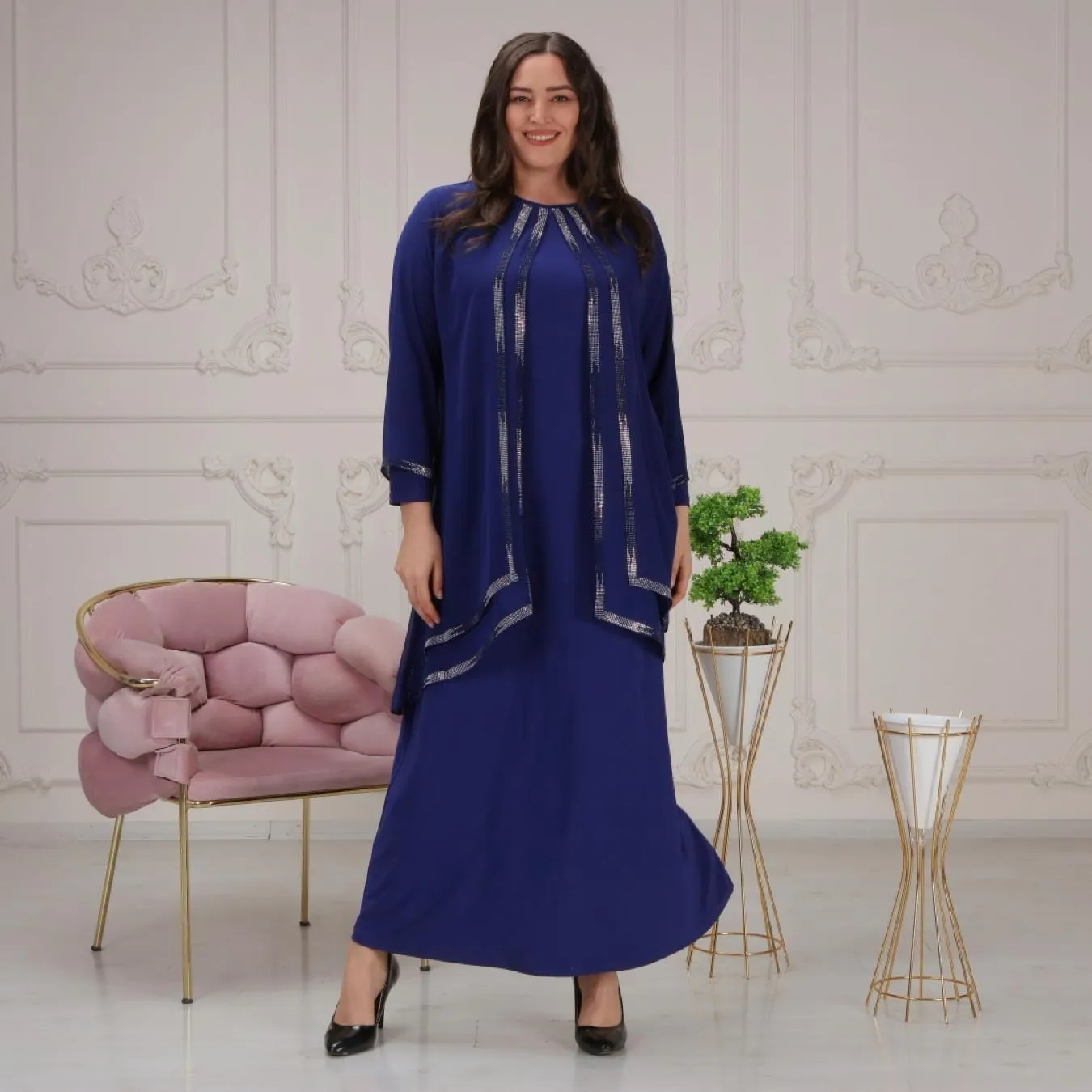2 Layer Gem Abaya