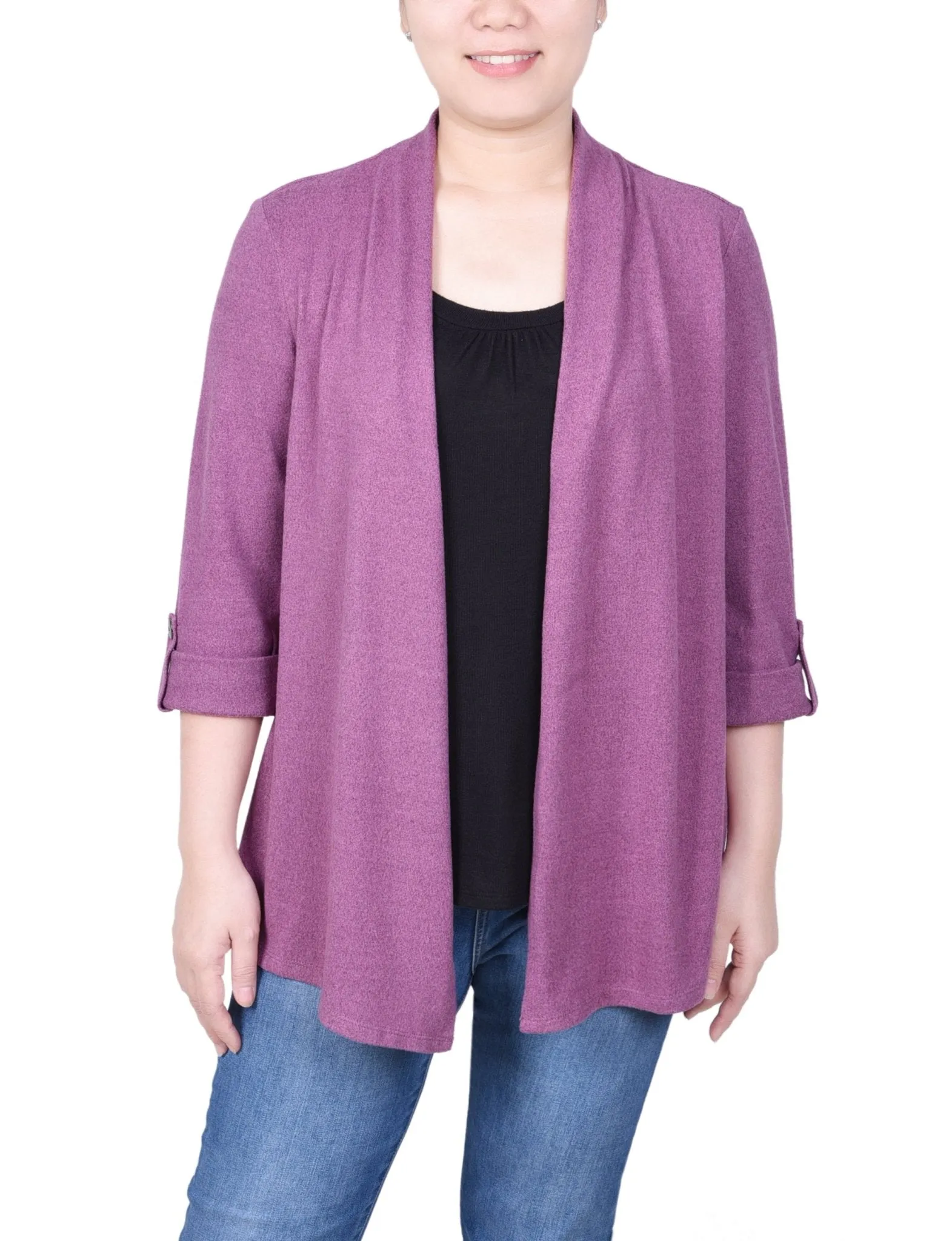3/4 Length Sleeve Two In One Top - Petite