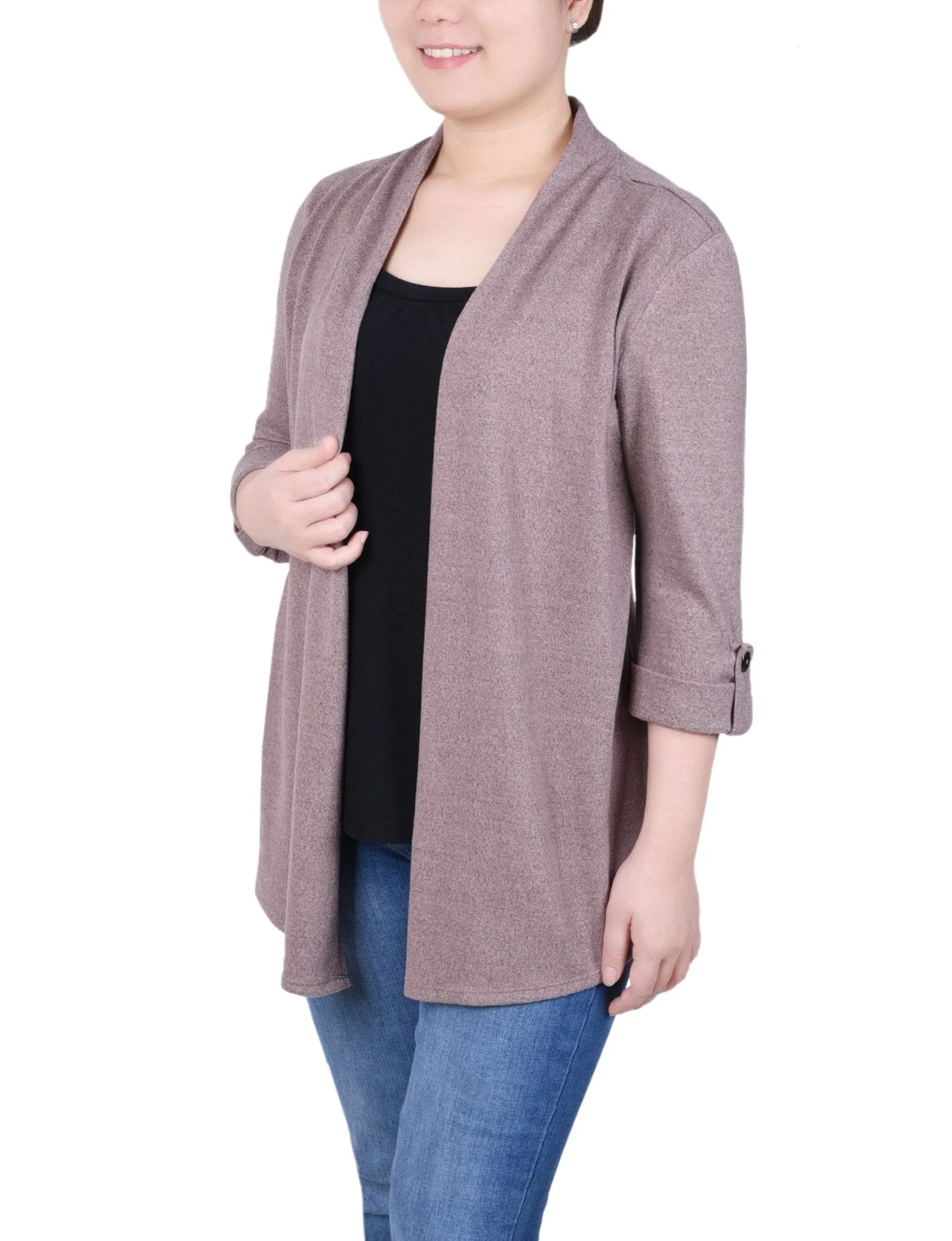3/4 Length Sleeve Two In One Top - Petite