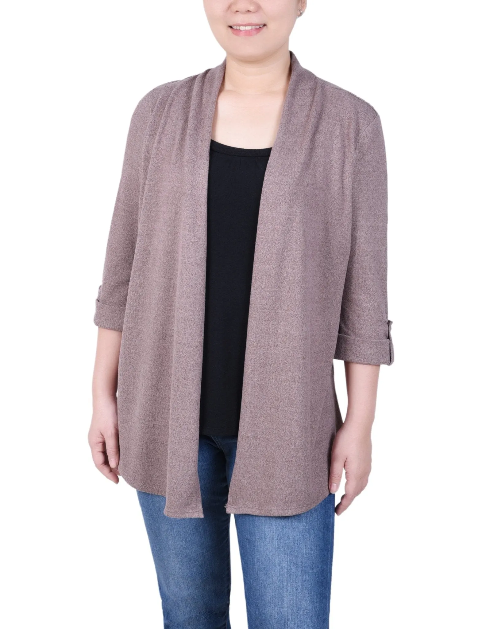 3/4 Length Sleeve Two In One Top - Petite
