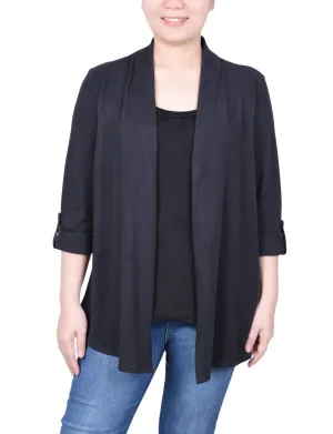 3/4 Length Sleeve Two In One Top - Petite