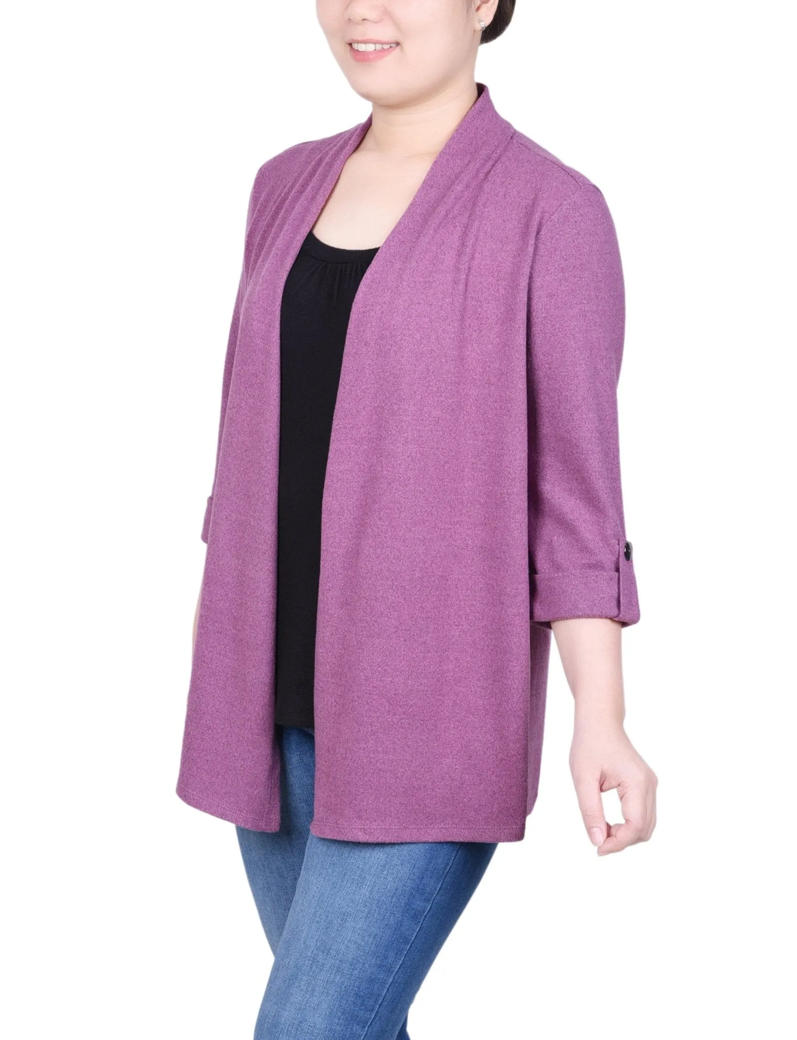 3/4 Length Sleeve Two In One Top - Petite