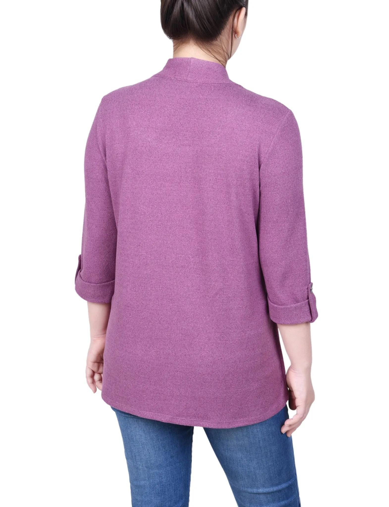 3/4 Length Sleeve Two In One Top - Petite