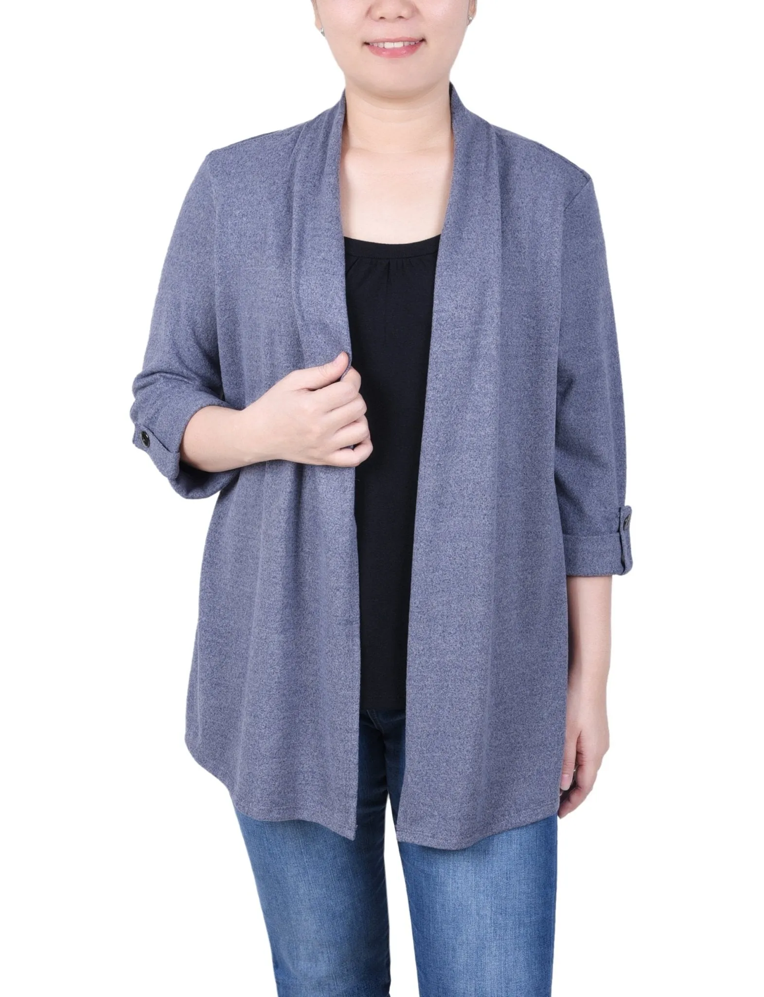3/4 Length Sleeve Two In One Top - Petite