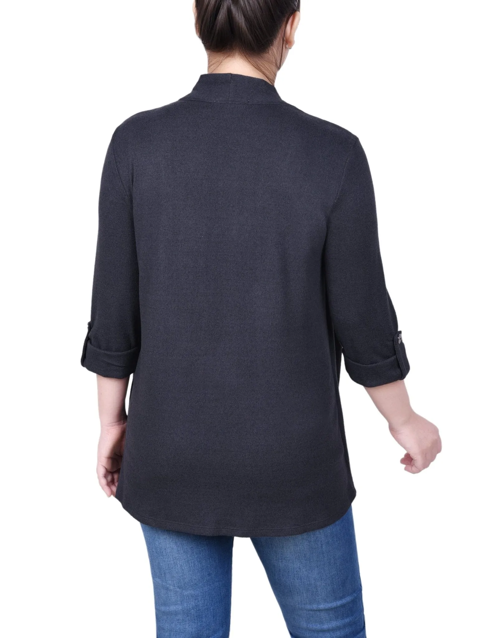 3/4 Length Sleeve Two In One Top - Petite