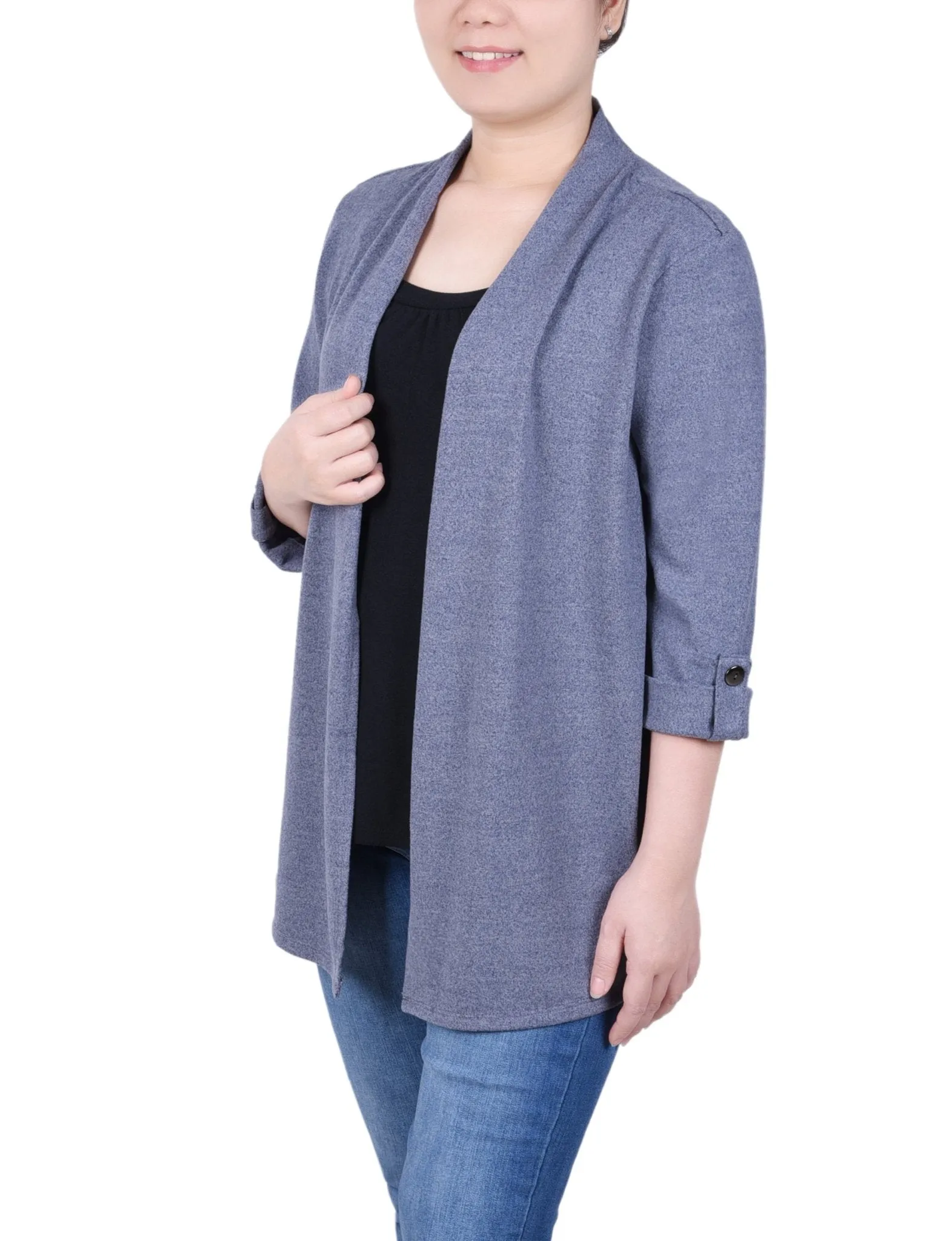 3/4 Length Sleeve Two In One Top - Petite