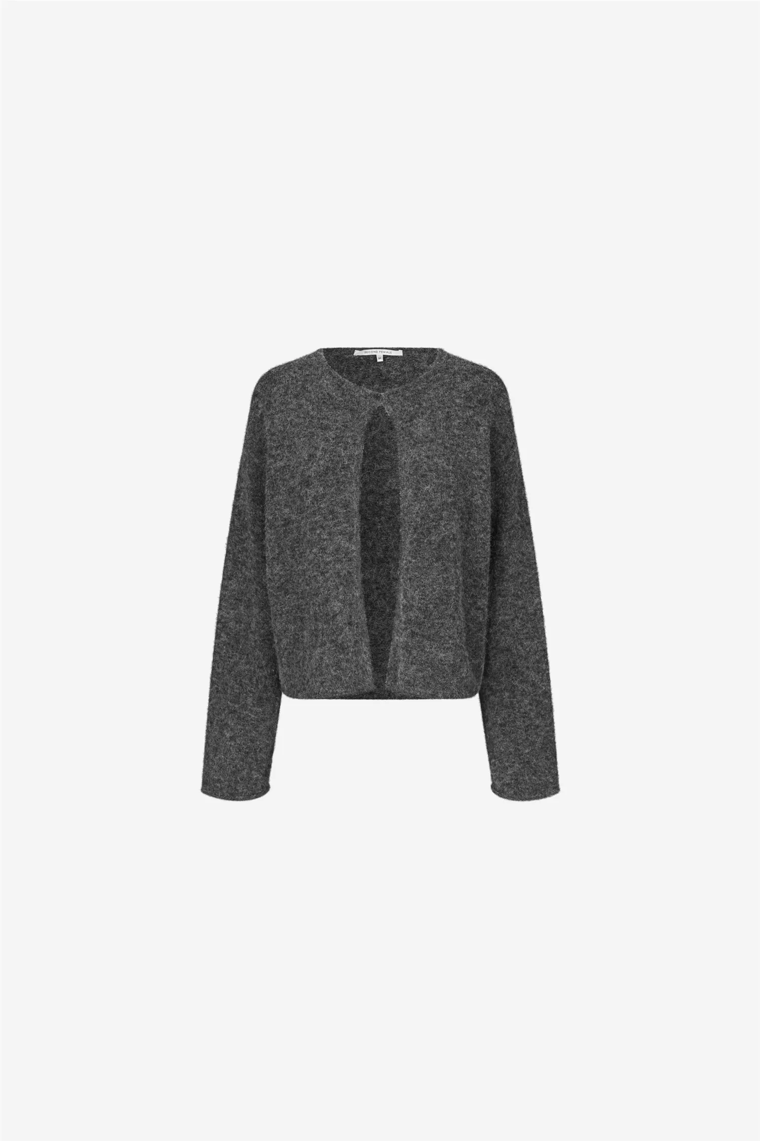 Aina Knit Cardigan Dark Grey Melange