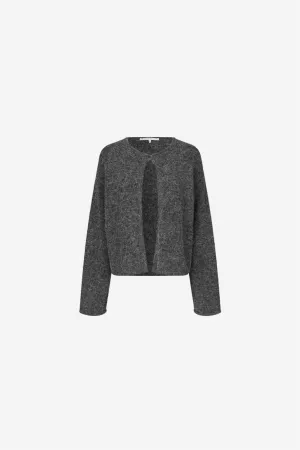Aina Knit Cardigan Dark Grey Melange