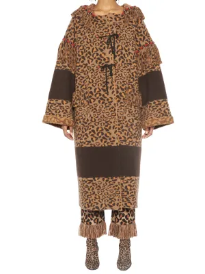 Alanui Leopard Print Overcoat