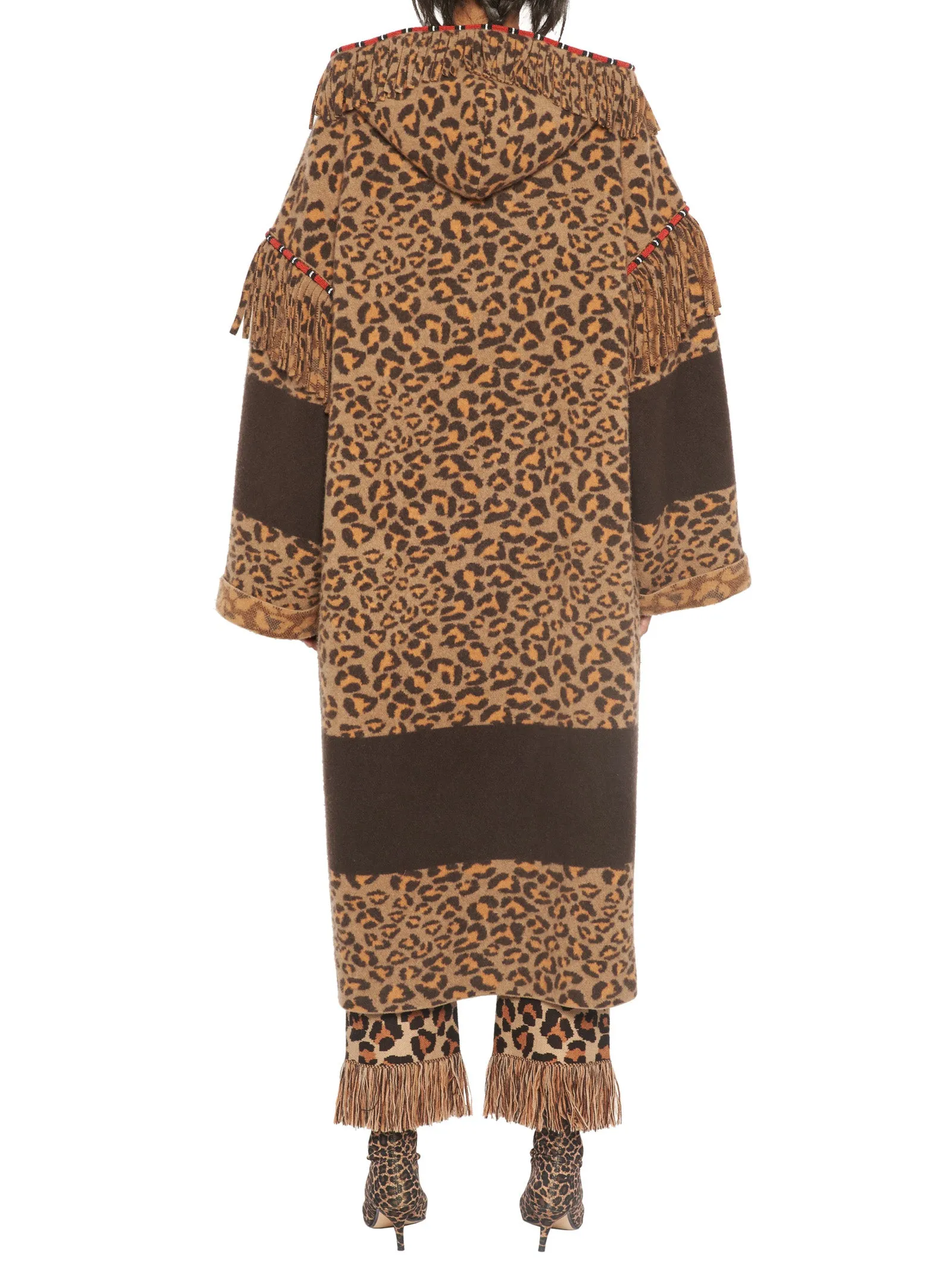 Alanui Leopard Print Overcoat