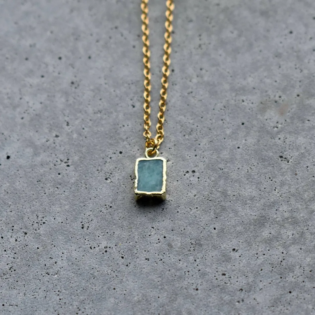 Amazonite Gold Necklace