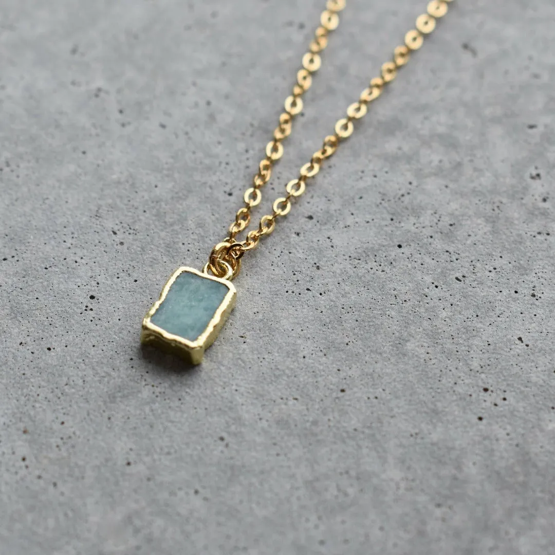 Amazonite Gold Necklace