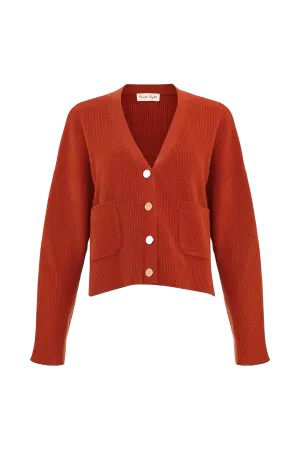 Anna Button Ribbed Cardigan
