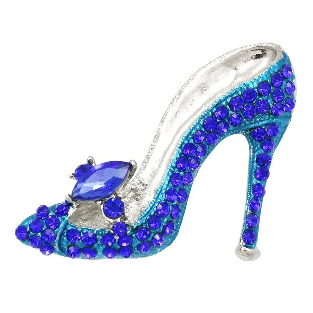 Années 50 Broche Figurative Strass Pin Up