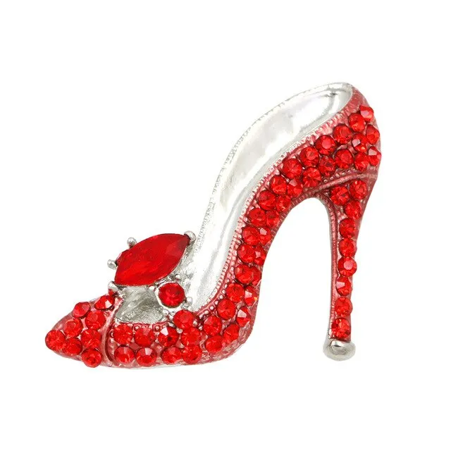 Années 50 Broche Figurative Strass Pin Up