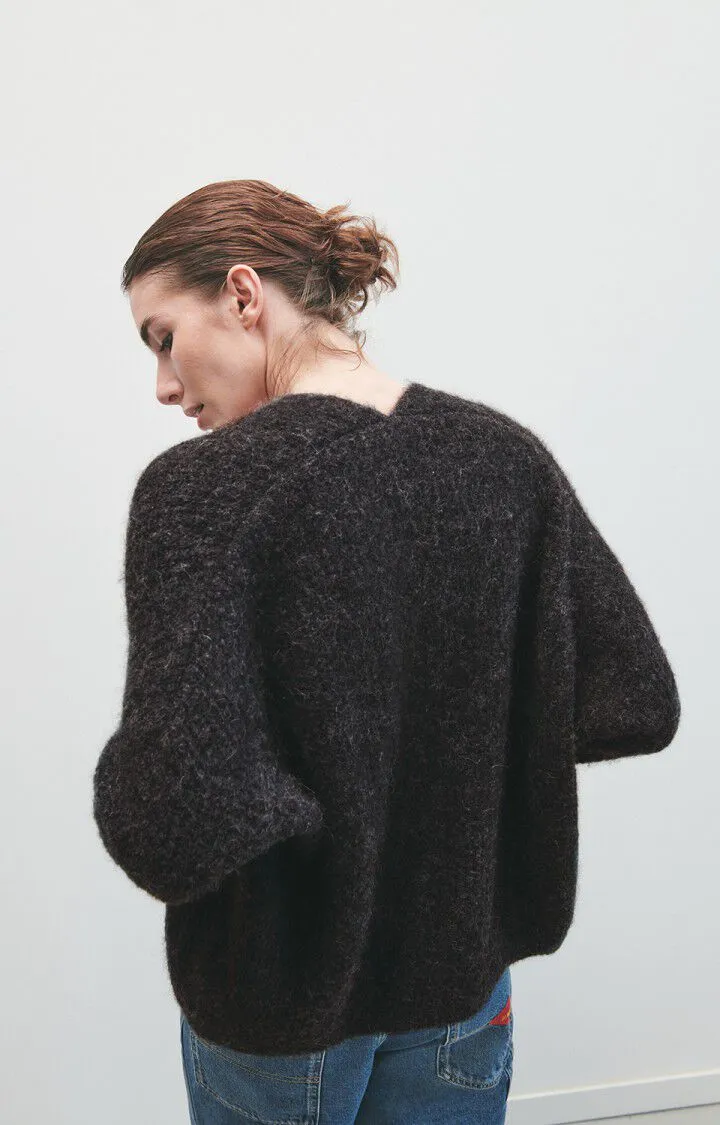 AV East Cardi in Charcoal Melange