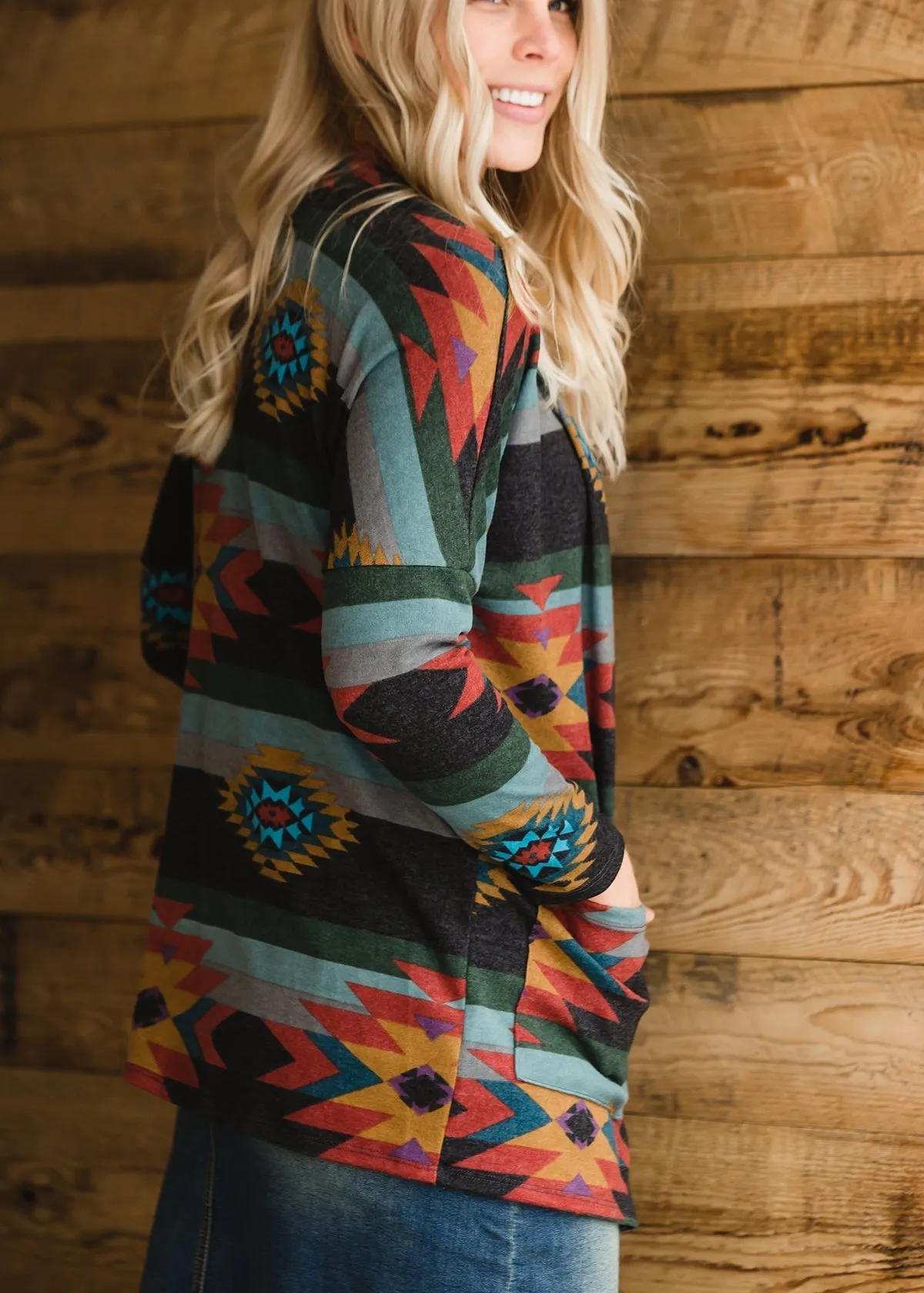 Aztec Tribal Print Open Cardigan - FINAL SALE