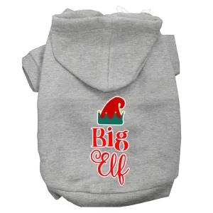 Big Elf Screen Print Dog Hoodie Grey Xxl