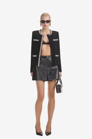 Black Sequin Knit Cardigan