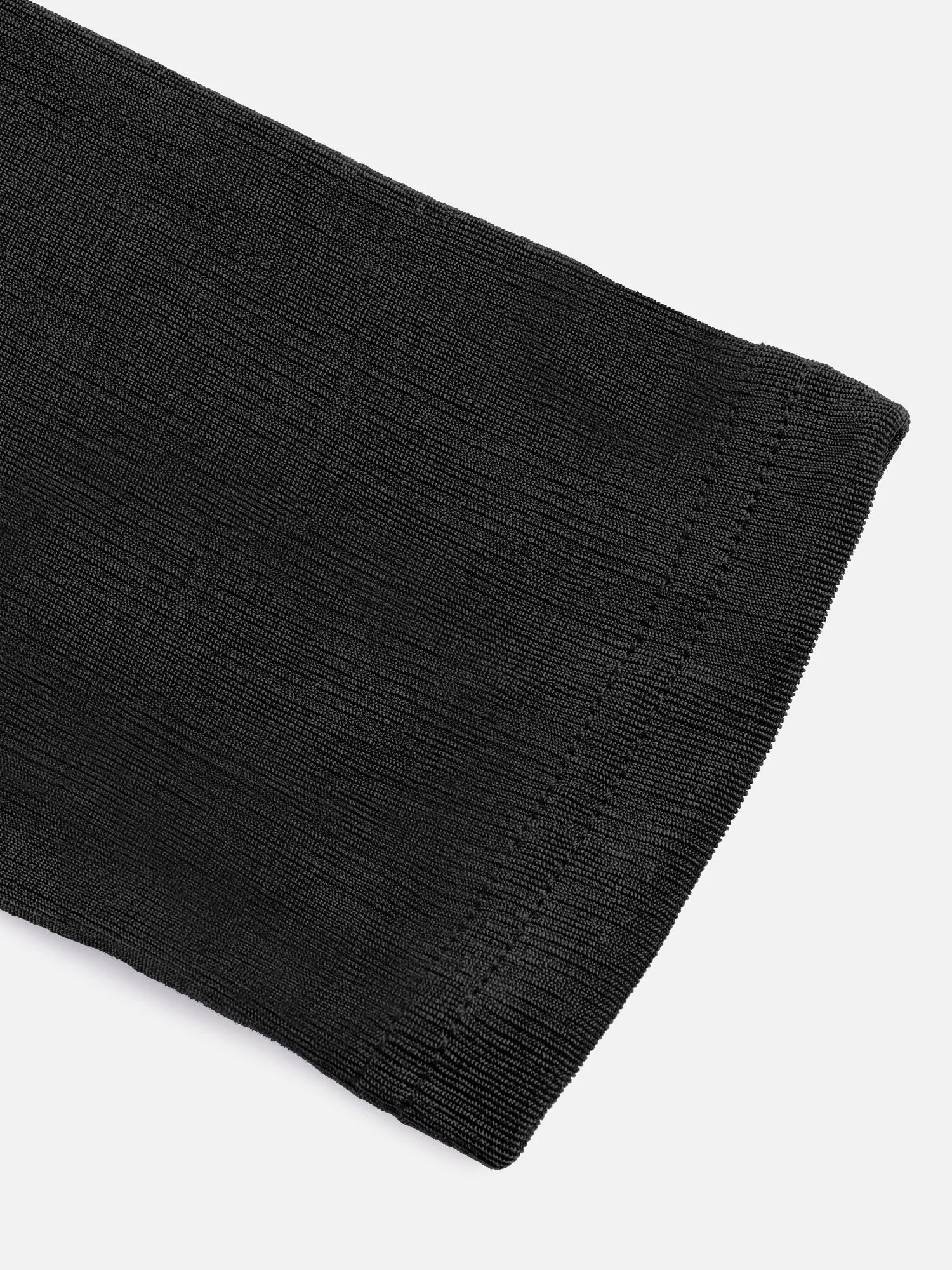 Black Turtleneck Pleated Waist Maxi Dress