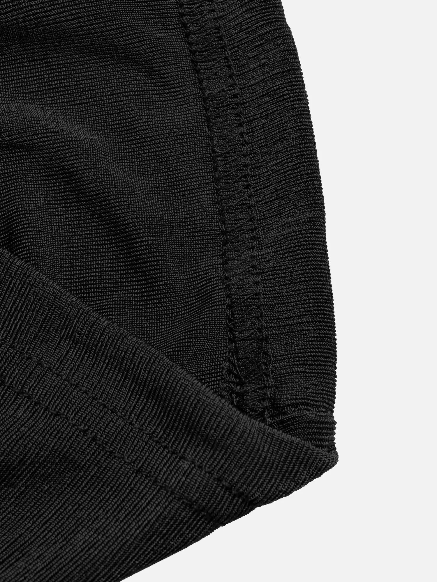 Black Turtleneck Pleated Waist Maxi Dress