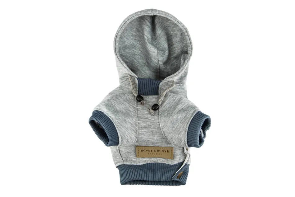 Bowl and Bone Love Grey Dog Hoodie