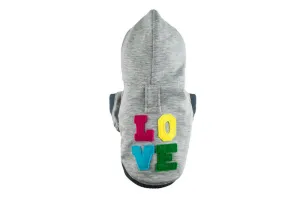 Bowl and Bone Love Grey Dog Hoodie