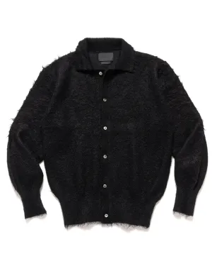 Brushed Mohair Knit Shirt Black