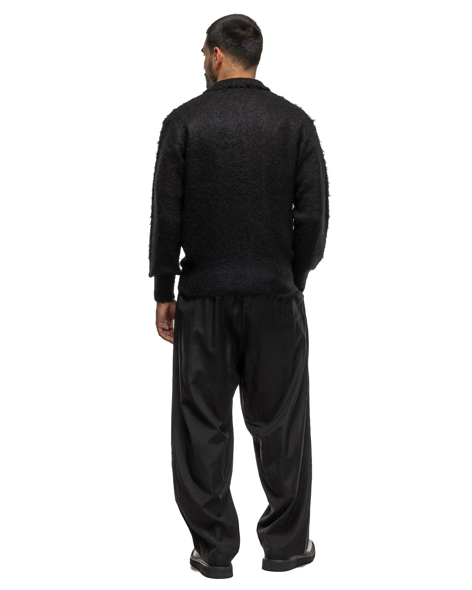 Brushed Mohair Knit Shirt Black
