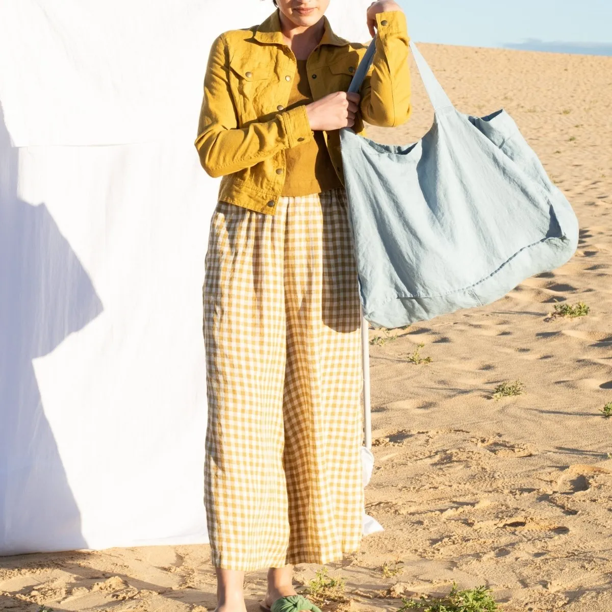 CALICO cropped linen jacket