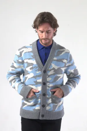 Camouflage Jacquard Knit Cardigan