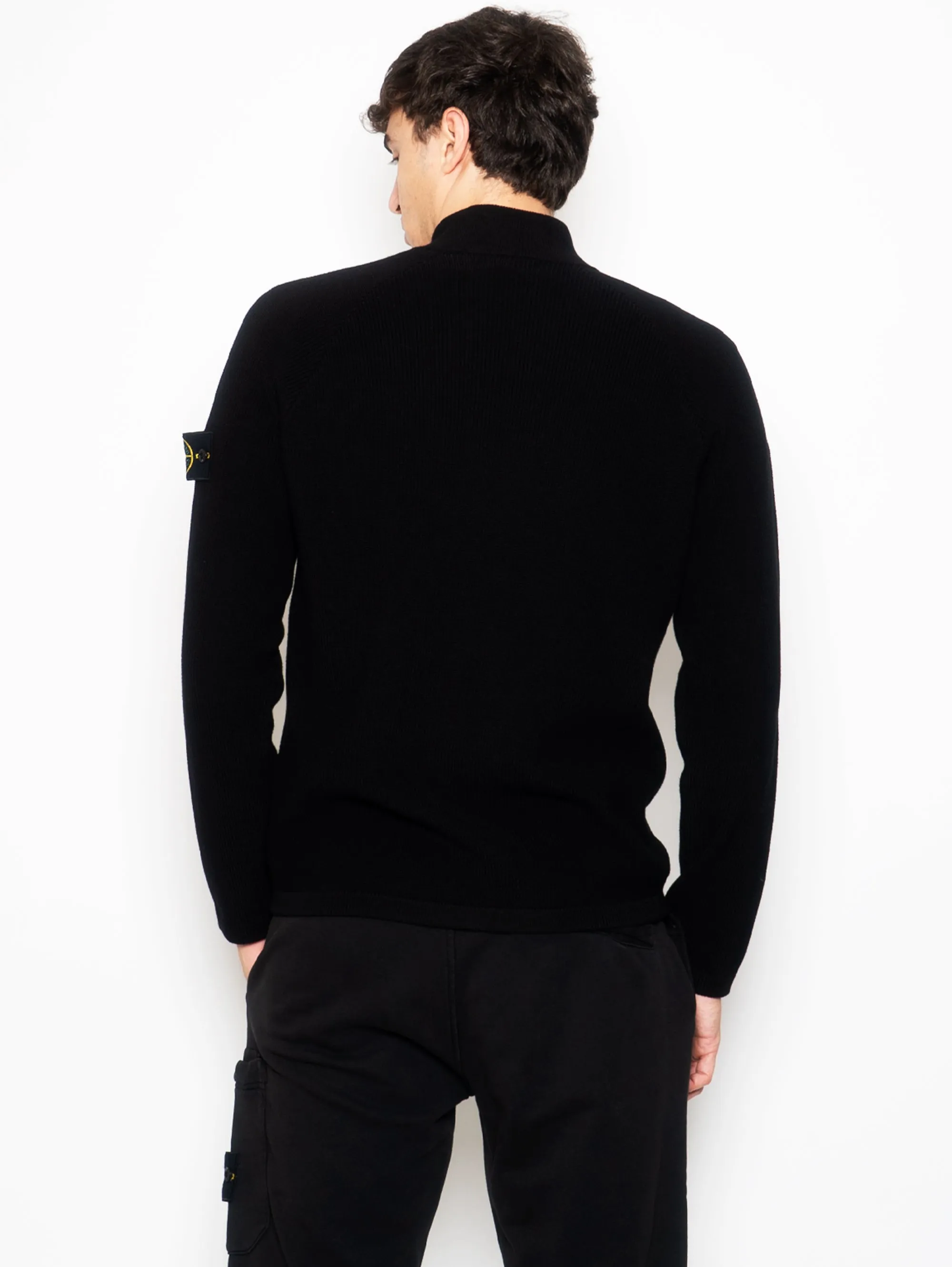Cardigan a Coste Nero