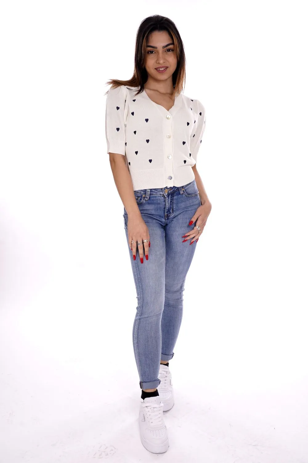 Cardigan Bianco Da Donna