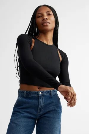 Cardigan bolero manches longues - Femme