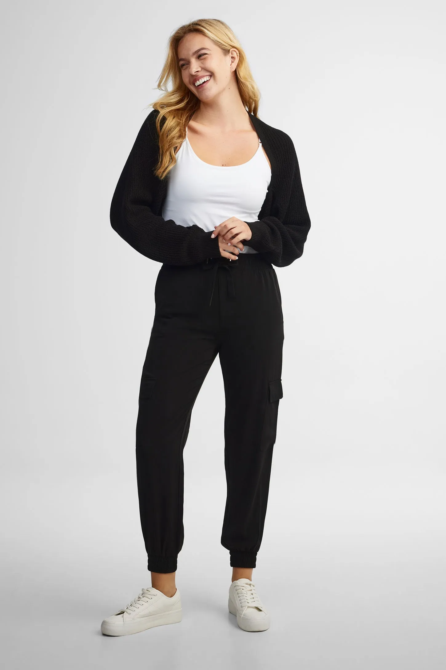 Cardigan boléro en tricot - Femme