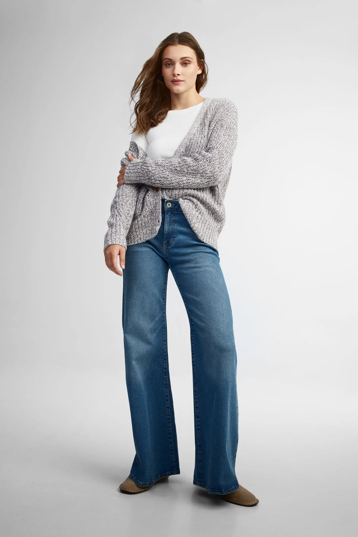 Cardigan tricot ample - Femme
