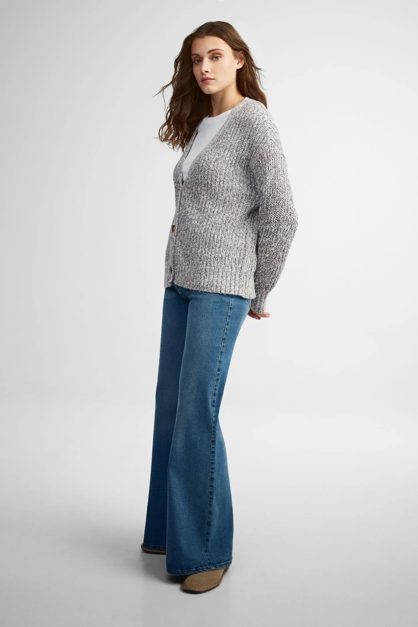 Cardigan tricot ample - Femme