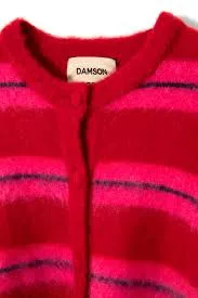 Cece Stripe Cardigan Red/Pink Stripe