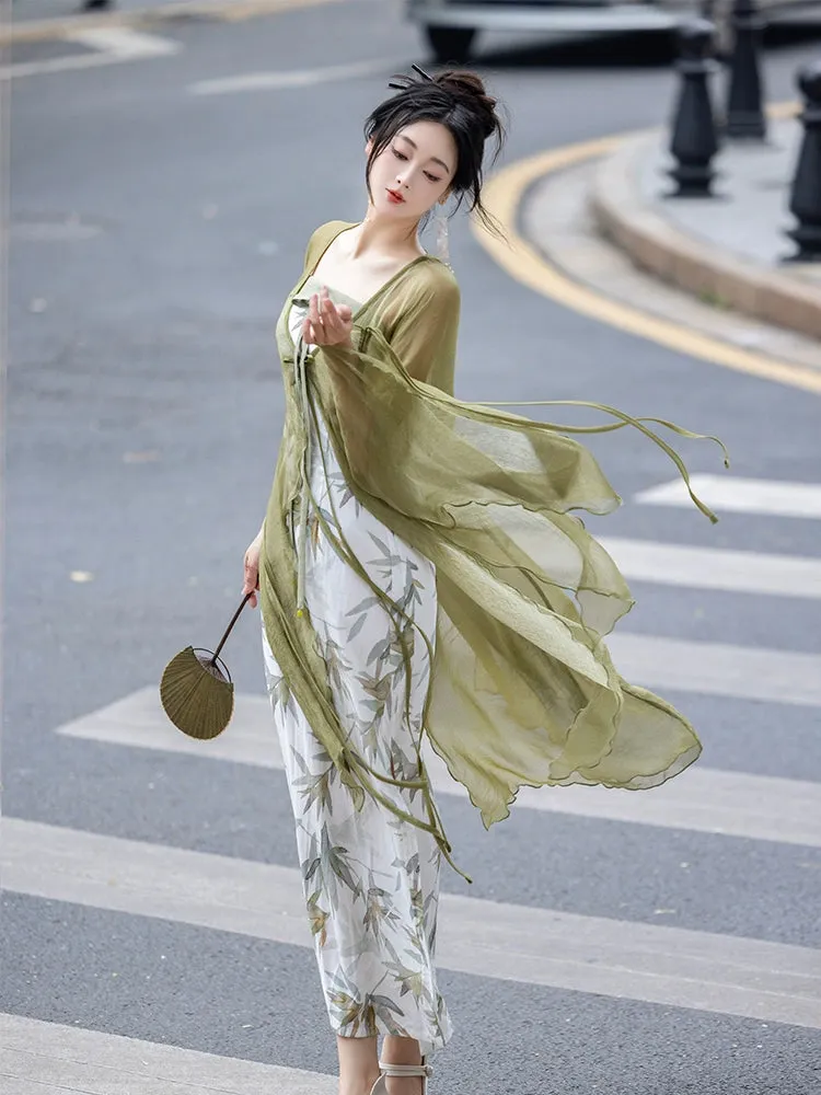 Cheongsam x Neo-Chinese Style: Rustling Bamboo 风间竹 (Preorder)