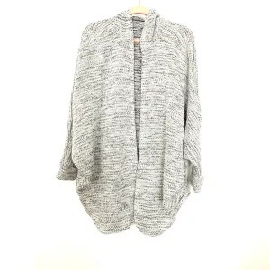 Chris & Carol Heathered Dolman Sleeve Round Hem Hooded Cardigan- Size S