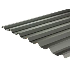 Cladco 34/1000 Box Profile PVC Plastisol Coated 0.7mm Metal Roof Sheet (Merlin Grey) - All Sizes