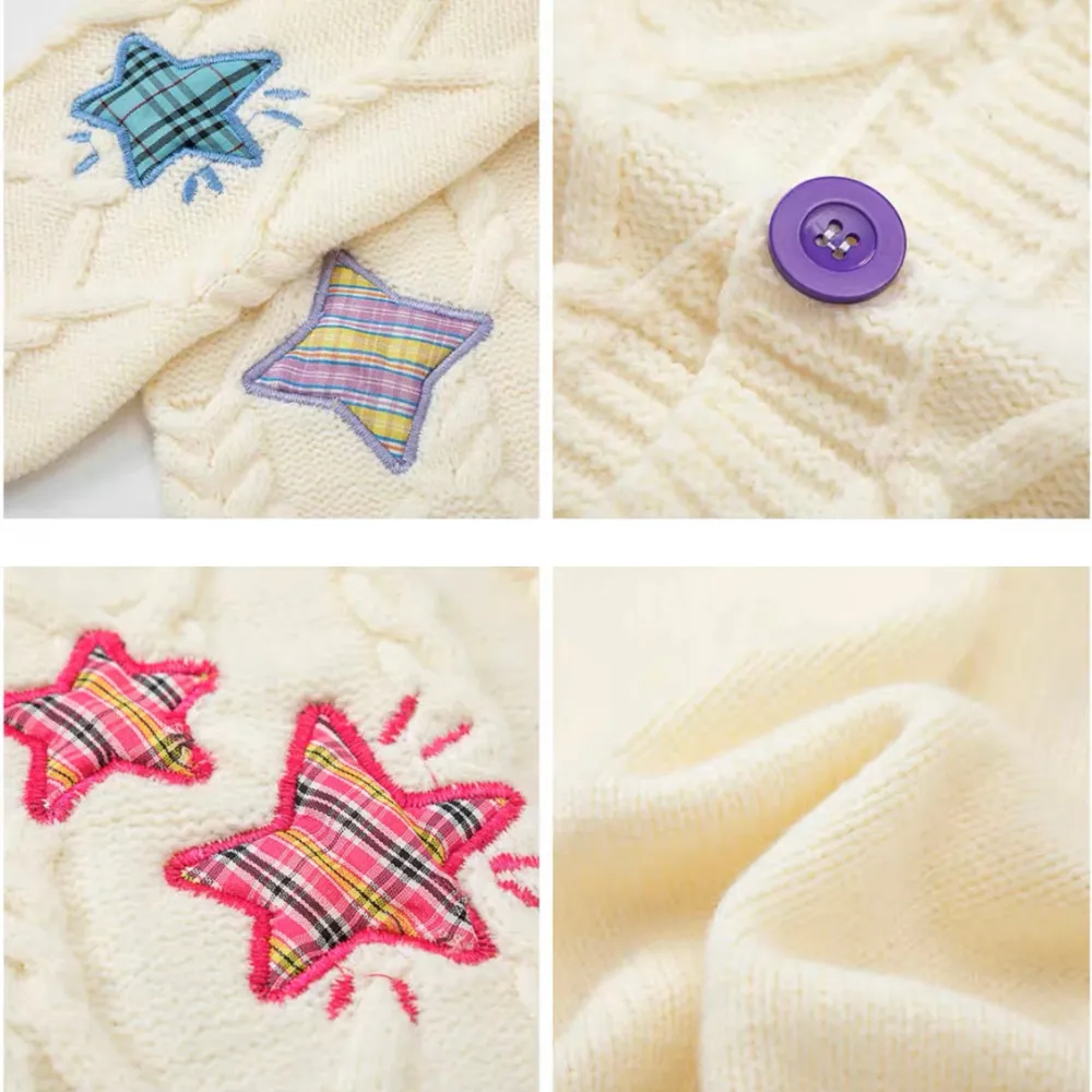 “Colourful Pentagrams”Cardigan