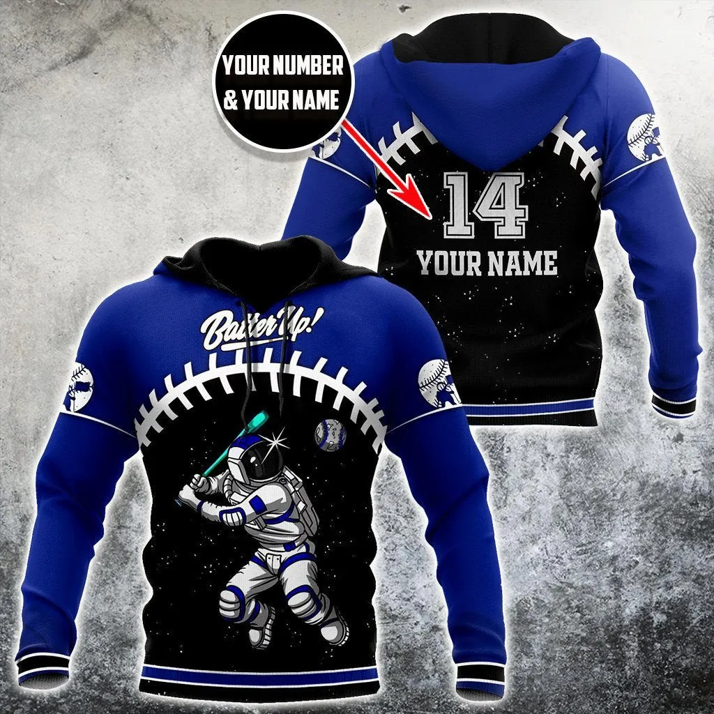 Customize Name & Number Astronaut Baseball Sweatshirt Hoodie Christmas Shirts For Men And Women
