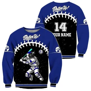 Customize Name & Number Astronaut Baseball Sweatshirt Hoodie Christmas Shirts For Men And Women