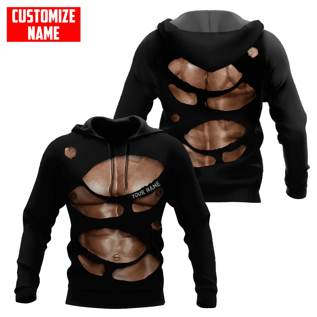 Customize Name Gym Body Funny Unisex Sweatshirt Zip Hoodie Christmas Shirts