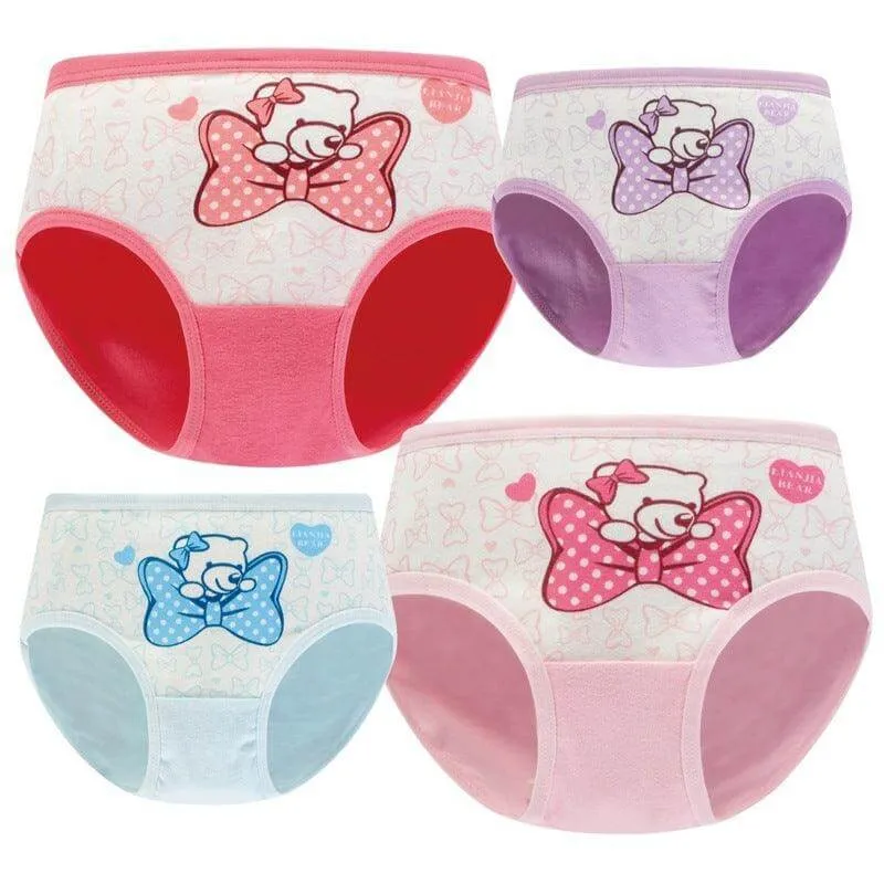 Cute Cotton Cartoon Briefs for Girls - Comfortable Children's Underwear Shorts