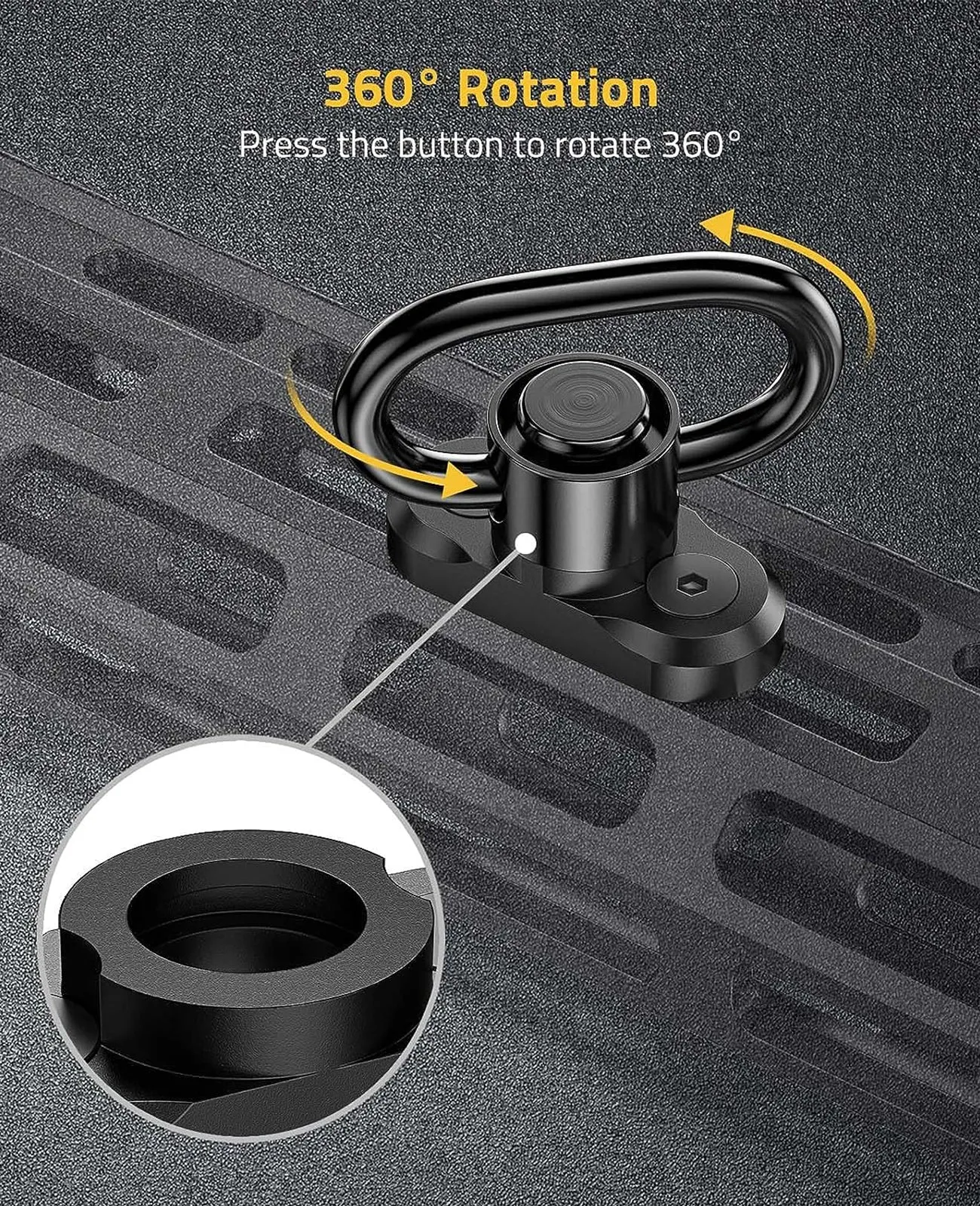 CVLIFE 1.25" Sling Swivel 2-Pack for Two Point Sling
