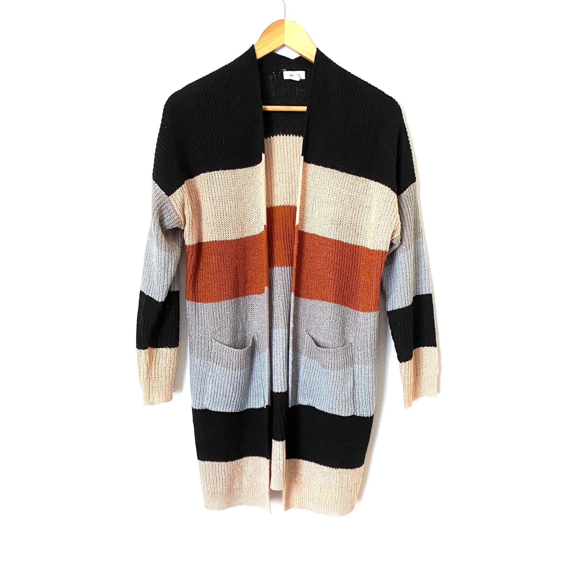Debut Colorblock Knit Open Cardigan- Size S/M