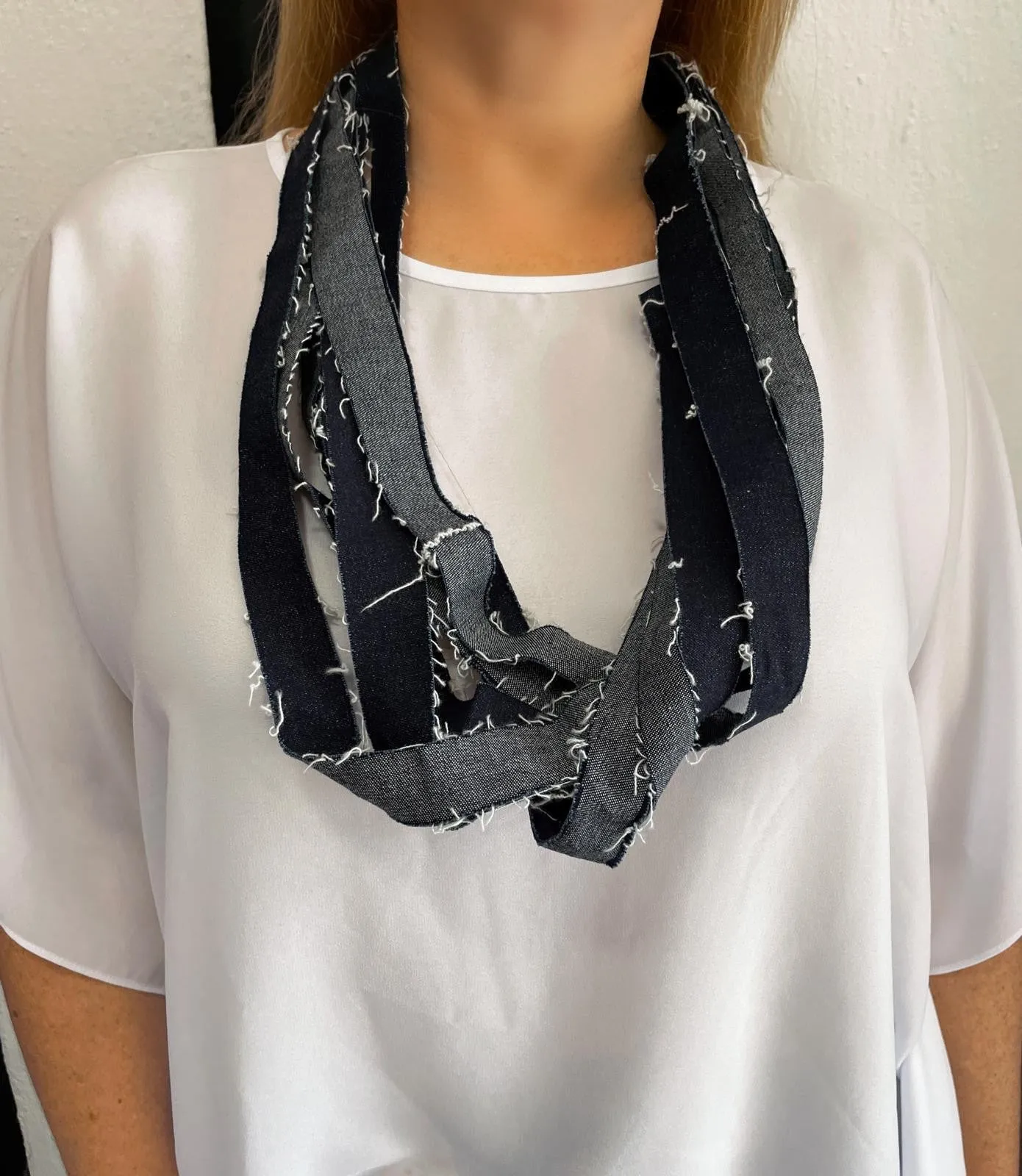 Denim Layer necklace